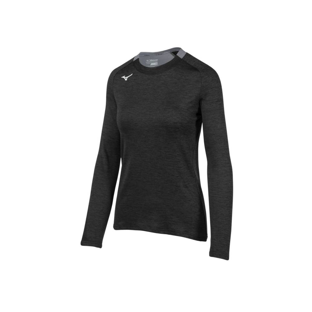 Sudaderas Mizuno Alpha Long Sleeve Mujer Negras Comprar TSXN-64032